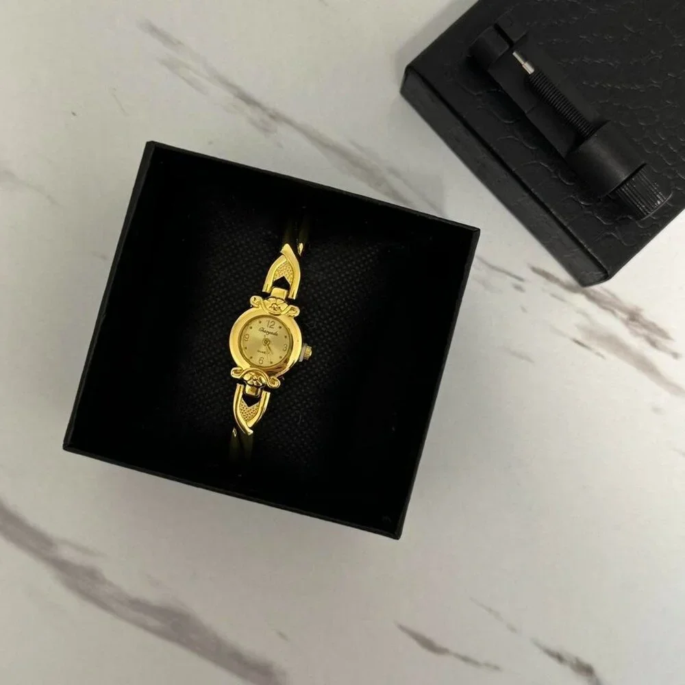 Sku:0206 vintage‎ vibe gold mini watch + in a gift box Stainless steel